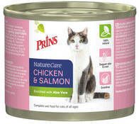 Prins NatureCare Kip & Zalm Blik 200 gr kattenvoer Per stuk OP is OP (200 gram)