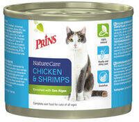 Prins NatureCare kip met garnalen natvoer kat(200 g)2 trays(12 x 200 gr )