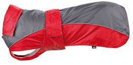 Trixie Regenjas Lorient Rood&Grijs Hondenkleding 35 cm