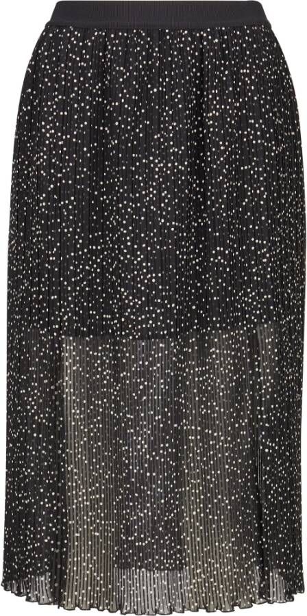 Semicouture Midirock met punten , Zwart, Dames