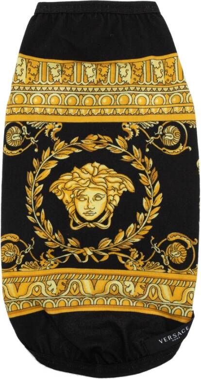 Versace Honden t shirt , Zwart, Unisex