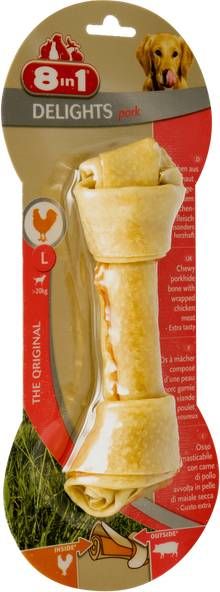 8in1 Delight Pork Varken Hondensnacks Large