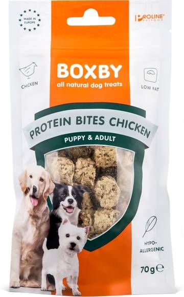 Proline Boxby Protein Bites 70 g Hondensnacks Kip