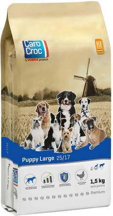 CaroCroc Puppy Large Gevogelte&Granen Hondenvoer 1.5 kg