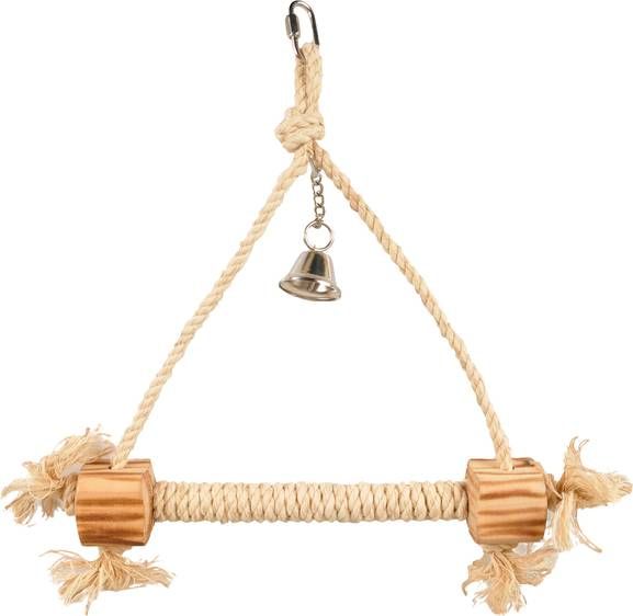 Flamingo Vogelspeelgoed Bbq Triangle Vogelspeelgoed 37x4.5x35.5 cm Beige Natural