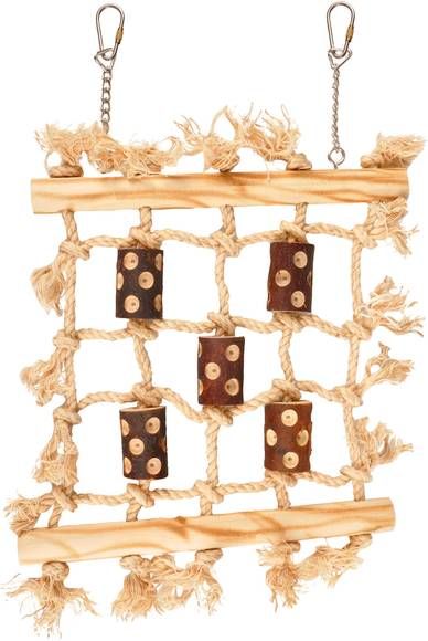 Flamingo Vogelspeelgoed Bbq Web Vogelspeelgoed 27x3x37 cm Beige Natural