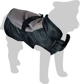 Flamingo Winterjas Zane Zwart&Grijs Hondenkleding 50 cm