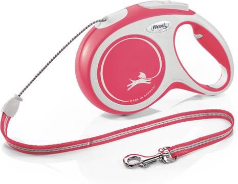 Flexi Rollijn New Comfort Koord S Rood&Lichtgrijs Hondenriem 8
