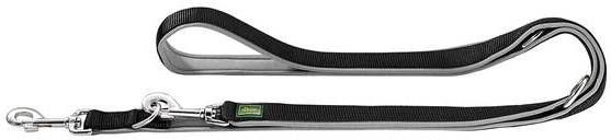Hunter Trainingslijn Neopren Nylon Zwart&Grijs Hondenriem 200x2.5 cm