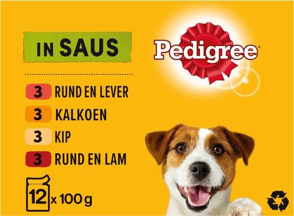 Pedigree Maaltijdzakjes Adult Selection Multipack Hondenvoer 12x100 g