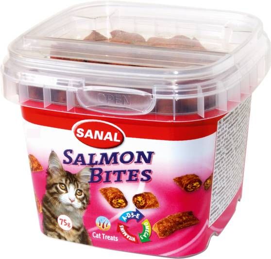 Sanal Salmon Bites Kattensnack Zalm 75 g