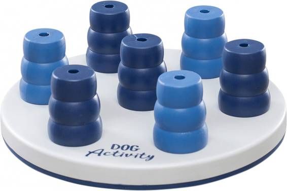 Trixie Dog Activity Mini Solitaire Strategiespel Hondenspeelgoed Ø20 cm Donkerblauw Wit Oranje 1 stuk Level 1