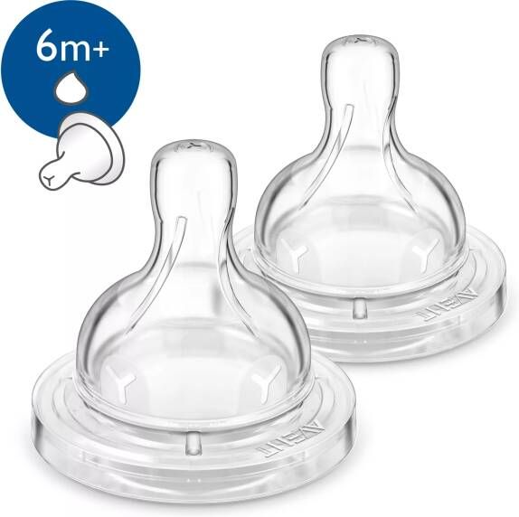 Philips AVENT SCF636/27 Classic+ dikke voedingsspeen 6+ mnd (2 stuks)