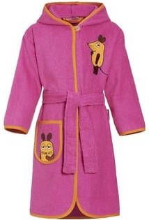 Playshoes  Badjas met badjas De Muis pink Roze/lichtroze Gr.122/128