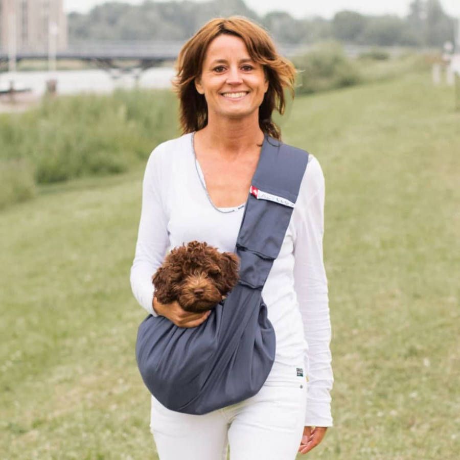 4Lazylegs Huisdierendraagzak Canvas 15 kg marineblauw
