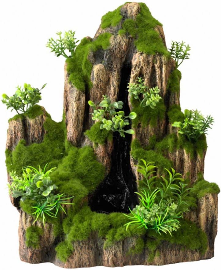 Aqua Della Decor Waterfall Moss Rock Aquarium Ornament 25.5x18x31 cm Small
