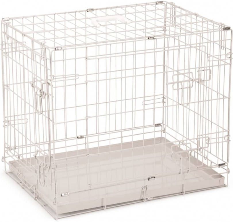 Beeztees Bench 2 Deurs Lichtgrijs Hondenbench 62X44X49 cm