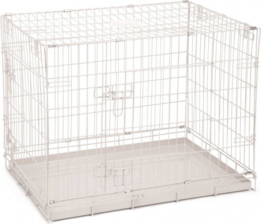 Beeztees Bench 2 Deurs Lichtgrijs Hondenbench 78X55X61 cm