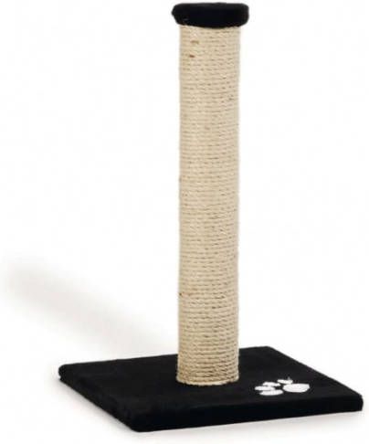 Beeztees Krabpaal gina met voetafdruk zwart 34x34x60