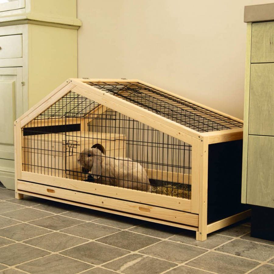 Beeztees Konijnenkooi Mex Dierenverblijf 116X54x65 cm Zwart Blank
