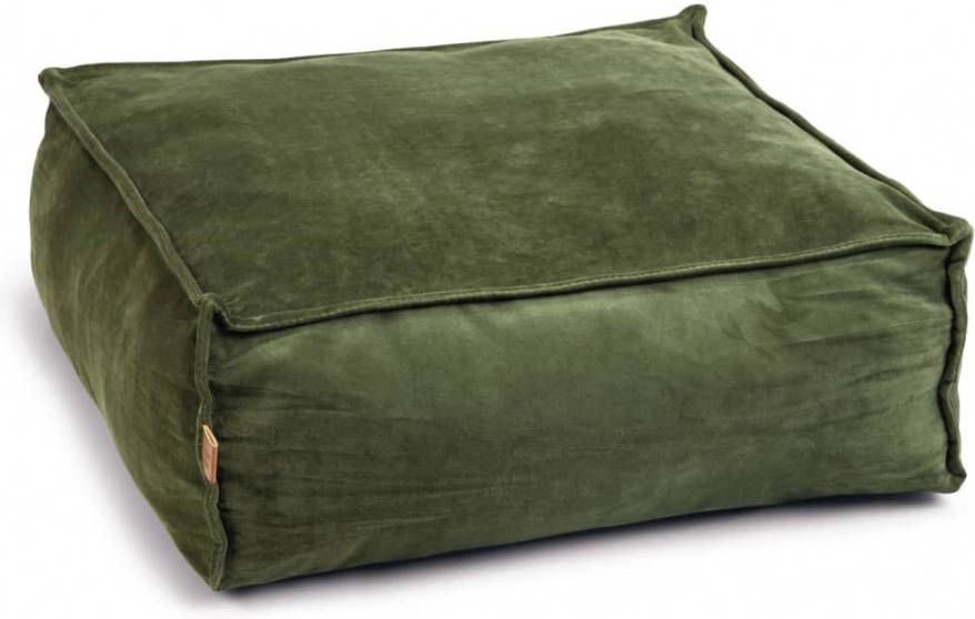 Designed by Lotte Velveti Ligkussen Kat Fluweel Groen 50x50x20 cm