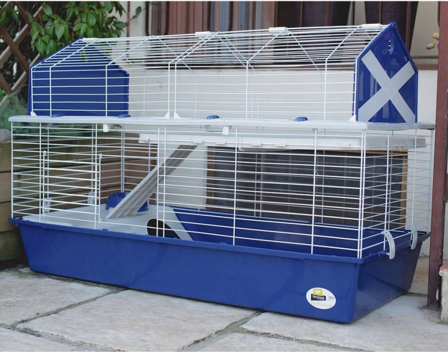 Ferplast Konijnenhok Barn 120 119x58x77 cm blauw