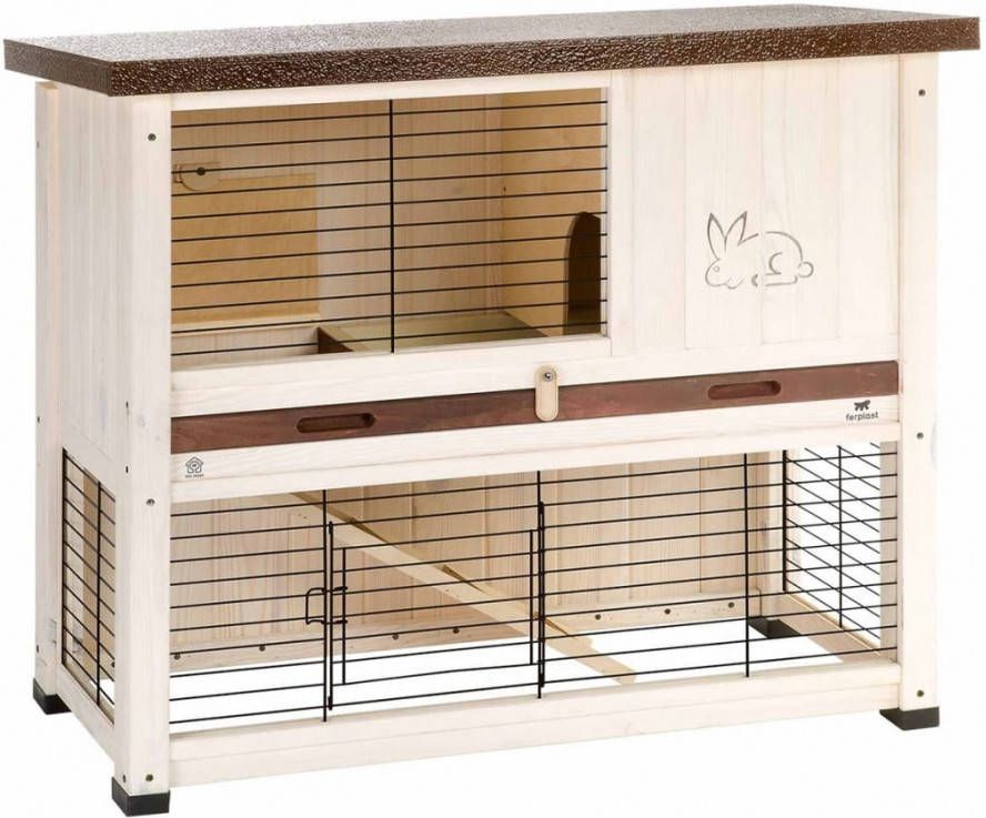 ferplast Konijnenhok Ranch 100 basic L90, 5xB46xH80cm Knaagdier
