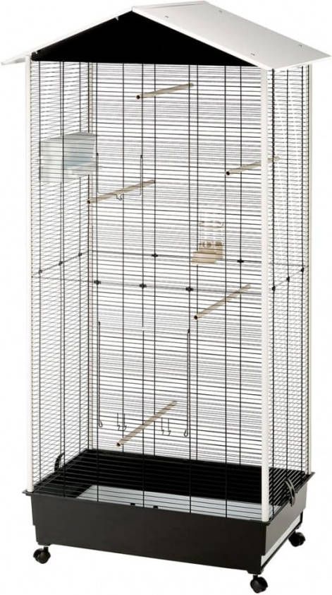 Ferplast Voliere Nota Vogelverblijven 76.5x57x161.5 cm Zwart Wit