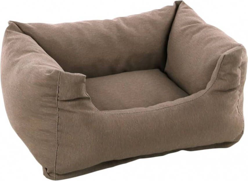 FLAMINGO Hondenmand met rits Panama rechthoekig 50x40x18 cm taupe