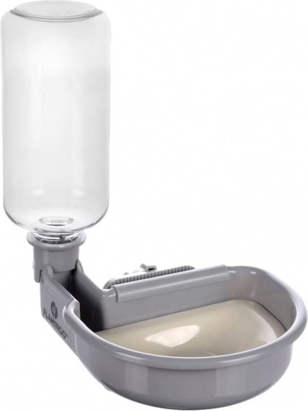 Flamingo Drinkfles Diza Voor Bench Hondenbench 14.9x18.5x23 cm 480 ml Grijs