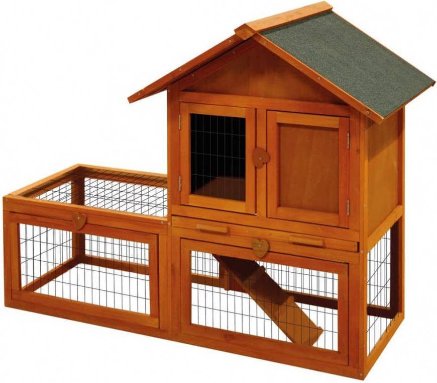 FLAMINGO Konijnenhok Salsa 135x65x100 cm bruin