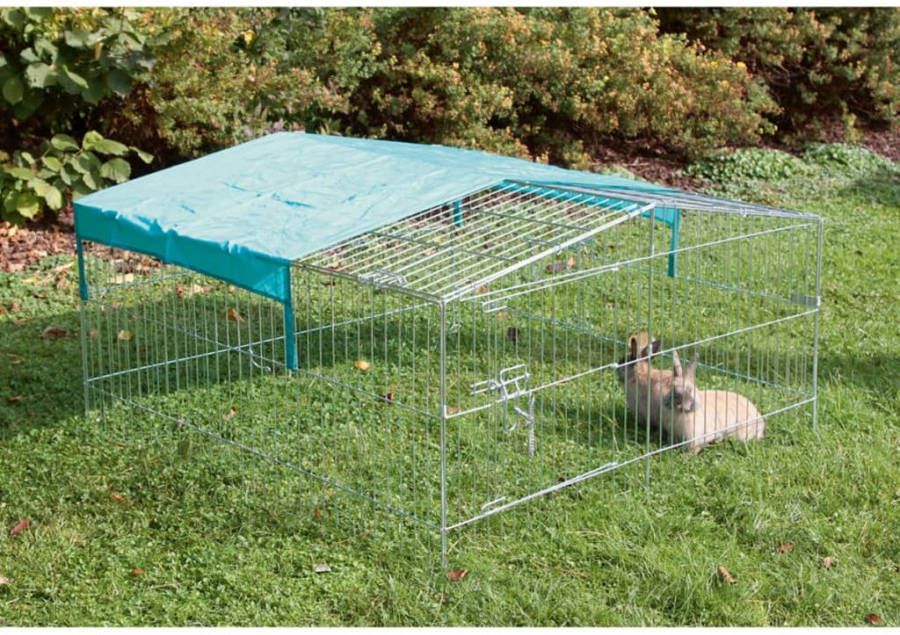 Kerbl Buitenren voor huisdieren Easy metaal zilverkleurig 82845