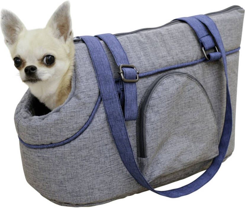 Kerbl Huisdierendraagtas Marie 40x20x21 cm grijs en blauw