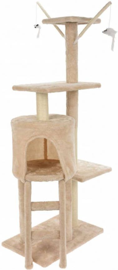 Huismerk Premium Katten Krab Toren Beige 45 x 30 x 110 CM