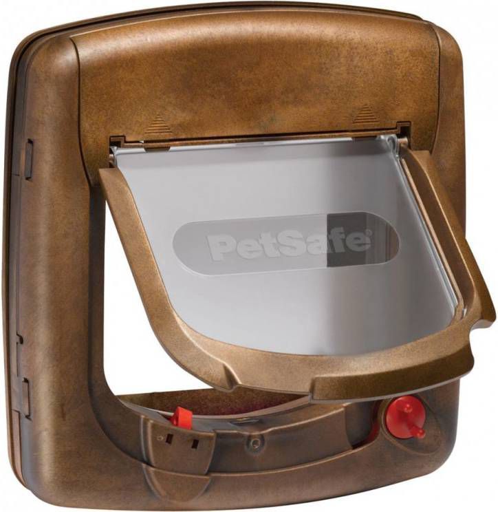 PetSafe Kattenluik magnetisch met 4 standen Deluxe 420 bruin 5006