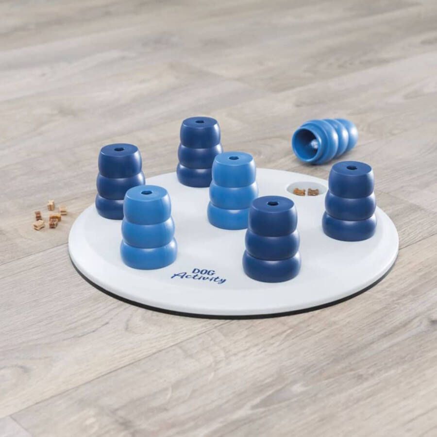 Trixie Dog Activity Solitaire Strategiespel Hondenspeelgoed Donkerblauw Wit