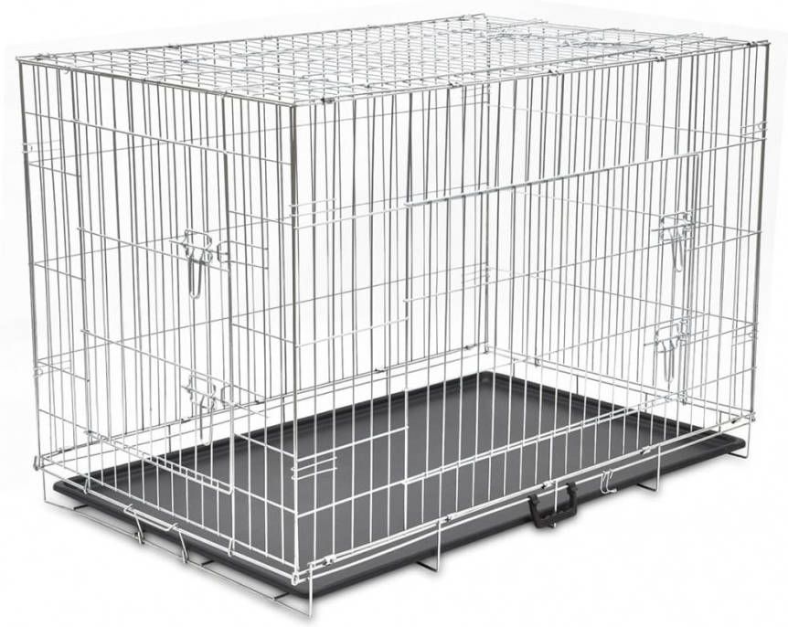 VIDAXL Hondenbench inklapbaar XXL metaal