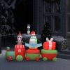 VIDAXL Kersttrein met pingu&#xEF, n en muis opblaasbaar LED IP44 350 cm online kopen