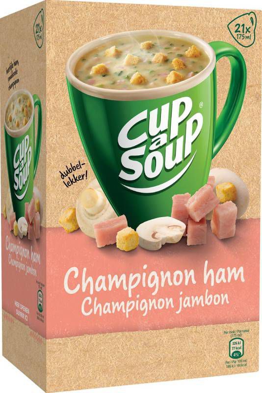 Cup A Soup Cup a Soup champignon ham, pak van 21 zakjes