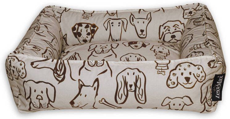 Lex&Max hondenmand MY DOGGO X(70x55x20)Zand/print