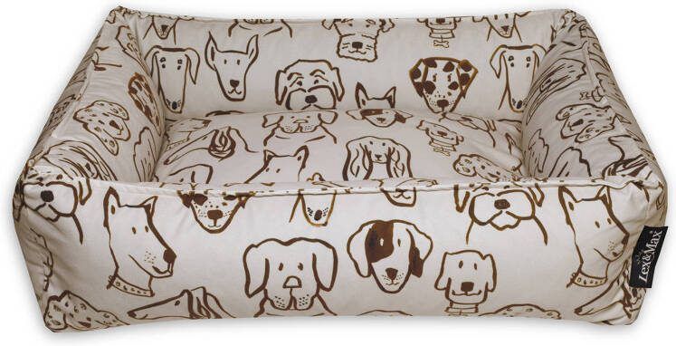 Lex&Max hondenmand MY DOGGO X(80x65x20)Zand/print