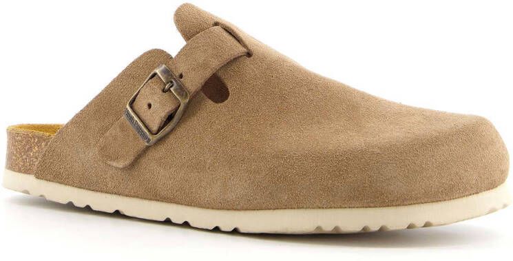 Scapino Hush Puppies leren pantoffels beige