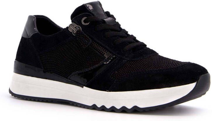 Scapino Hush Puppies leren sneakers zwart