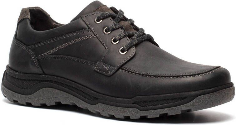 Scapino Hush Puppies leren veterschoenen zwart