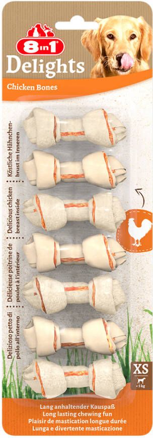 8in1 Delights Kauwbotten XS Voordeelpakket XS, 2 x 252 g(42 stuks )