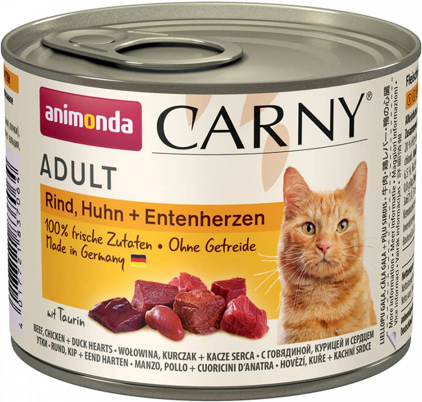 Animonda Carny Adult Kattenvoer 6 x 200 g + 100 g Animonda vom Feinsten gratis! Rund & Kabeljauw met Wortelpeterselie