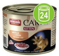 Animonda Carny 6 x 200 g Kitten + 1 x 100 g Kitten met Gevogelte gratis! Rundvlees en gevogelte