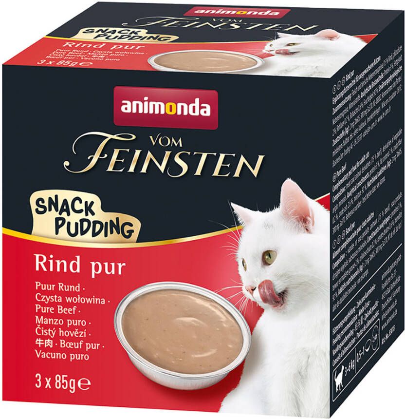 Animonda Vom Feinsten 21x85g Rund puur Snack Pudding Kattenvoer nat