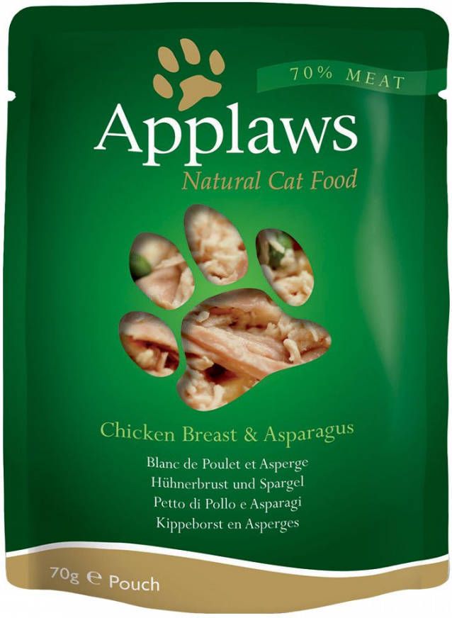 Applaws Cat Chicken Breast & Asparagus in Broth 12 x 70 g