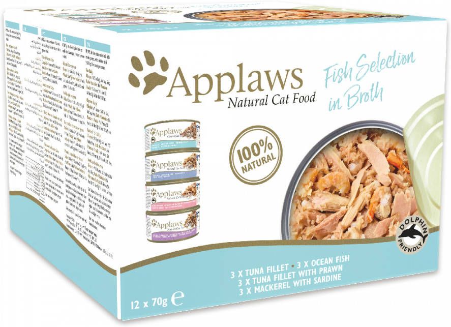 Applaws Cat Blik Adult Multipack Vis 12 x 70 gr
